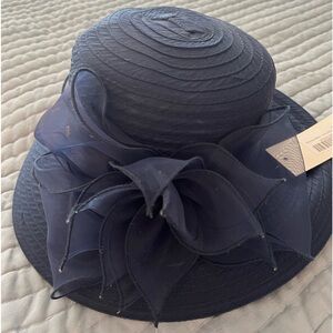 NWT Navy Derby/Church Hat
